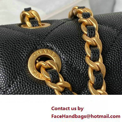 Chanel Grained Calfskin  &  Gold-Tone Metal Chain Backpack Bag AS4490 Black 2023